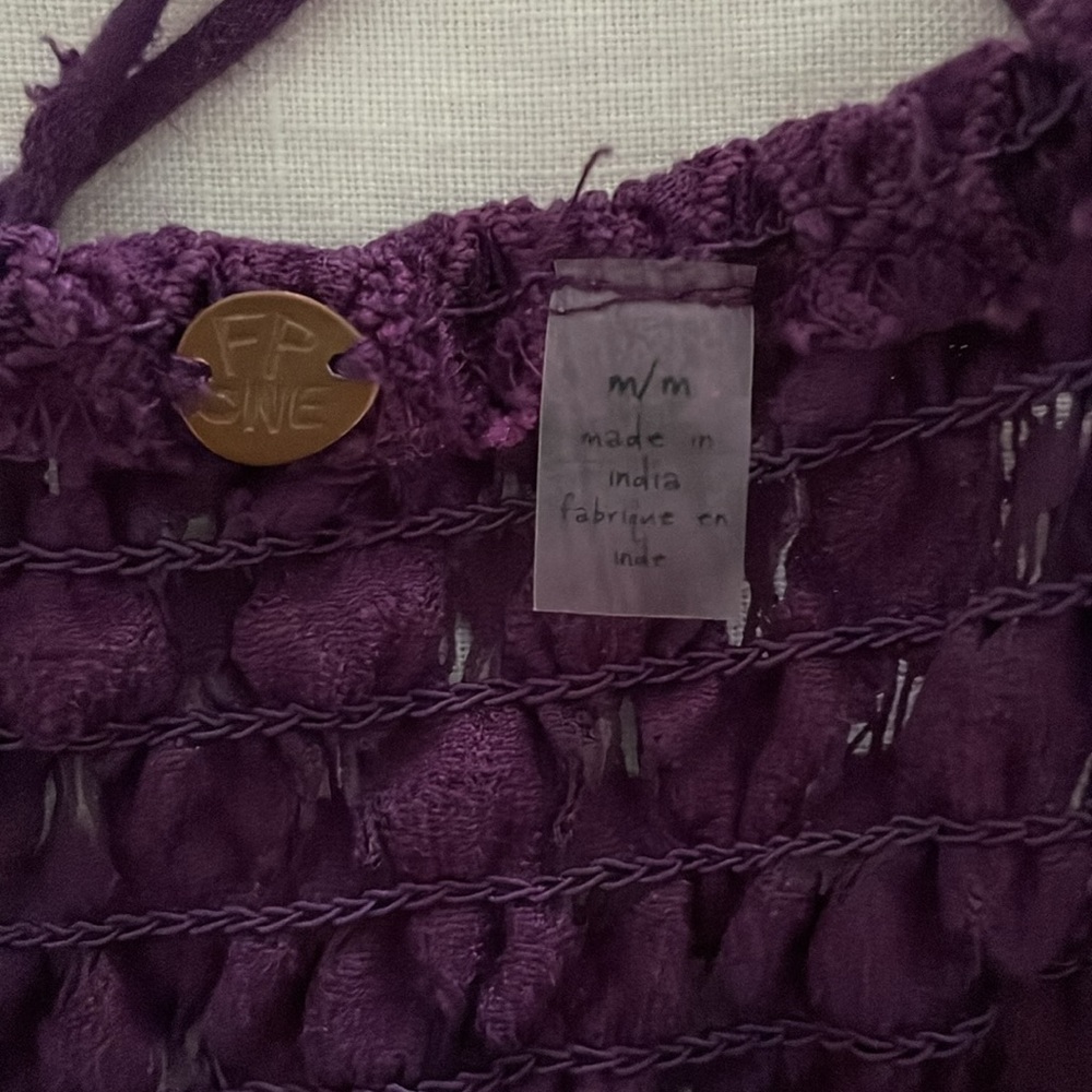 FP One Free People maxi dress plum size M purple burgundy - Picture 8 of 11